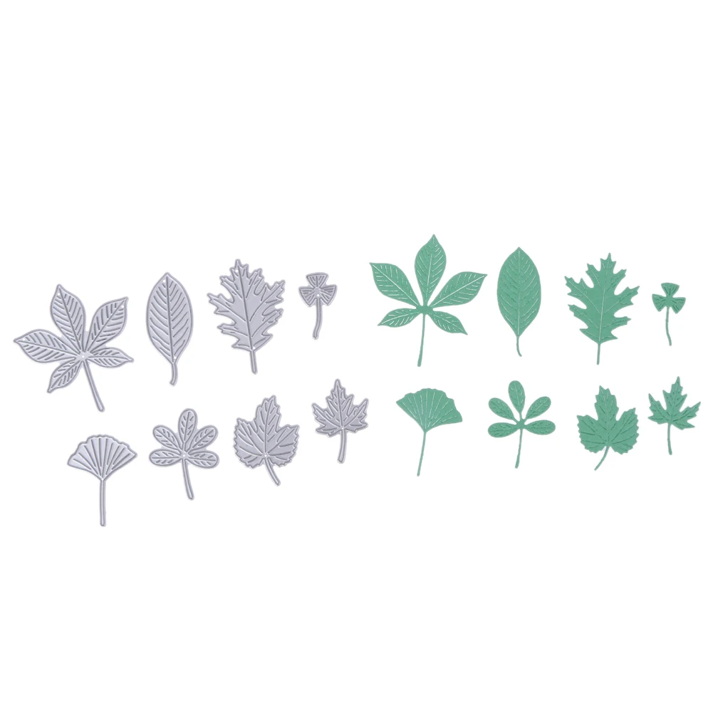 

8pcs/lot Leaves Metal Cutting Dies Stencil For DIY Scrapbooking Decorative Craft Photo Album Embossing Folder Paper Crad