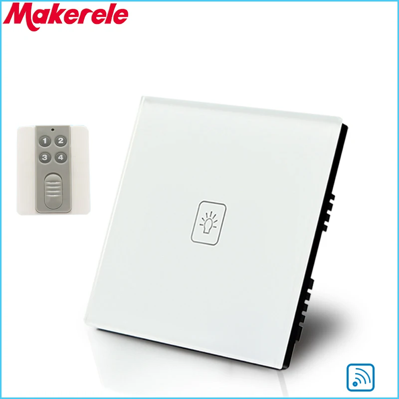 Remote Touch Switch UK Standard 1 Gang 1way RF Remote Control Light