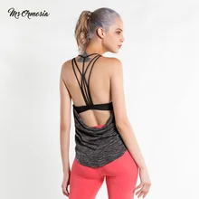 Топ для йоги, Спортивная футболка для женщин без рукавов, фитнес-жилет, упражнения тренировка, спортивные футболки, фитнес-спортивный топ