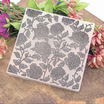 

PANFELOU Easter The rose garden Embossing folders Plastic For Scrapbooking DIY Template Fondant Cake Photo Album Card Making
