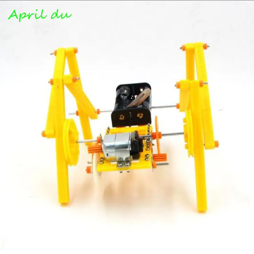 

April Du DIY Crawling Robot Dog Assembled Model Technology Science Experiment Toys Children Creative Educational Material