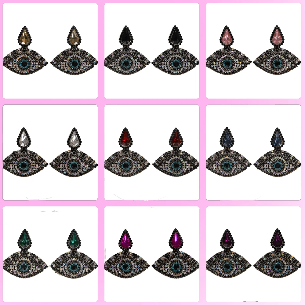 

Miwens Charm Crystal Eyes Dangle Drop Earrings for Women Vintage Maxi Statement Pendant Earrings Bohemia Bijoux Party Jewelry