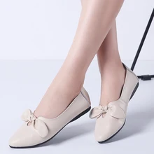 2019 Spring Women Ballerina Flats Genuine Leather Ladies Bowknot Shoes Slip on Ballet Flats Woman Grandmother Loafers Shoes 1187 2019 Spring Women Ballerina Flats Genuine Leather Ladies Bowknot Shoes Slip on Ballet Flats Woman Grandmother Loafers Shoes 1187