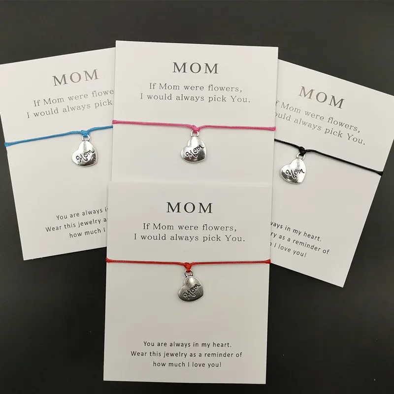 

Wish Bracelet Mom Gift Simple Red String Charm Bracelets Jewelry for Women Men