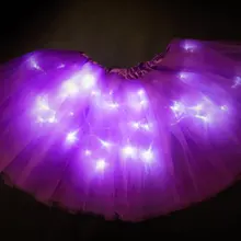 Новое поступление, рейв-клуб, со светодиодной подсветкой, юбка-пачка для девочек