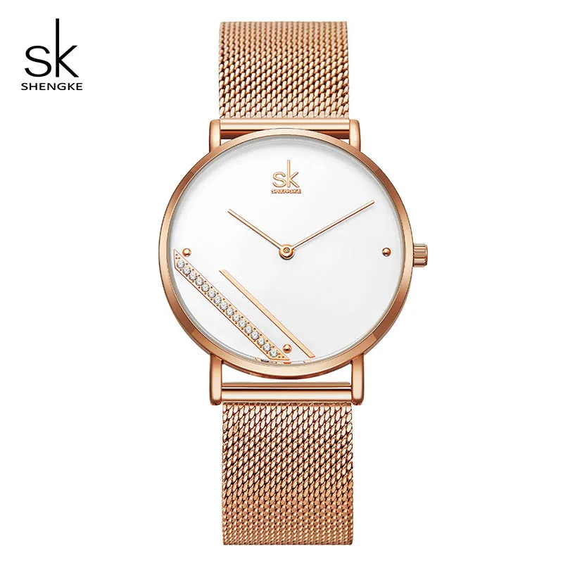 

Shengke Women Watches Fashion Simple Crystal Dial Quartz Watch Reloj Mujer Luxury Ladies Watch Clock Relogio Feminino#K0106