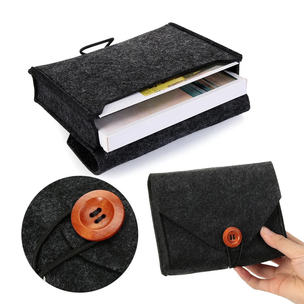 Men Business Coin Purse Earphone USB Date Cable Mouse Storage Bag Money Credit Card ID Holder Felt Pouch Wallet Travel Organizer