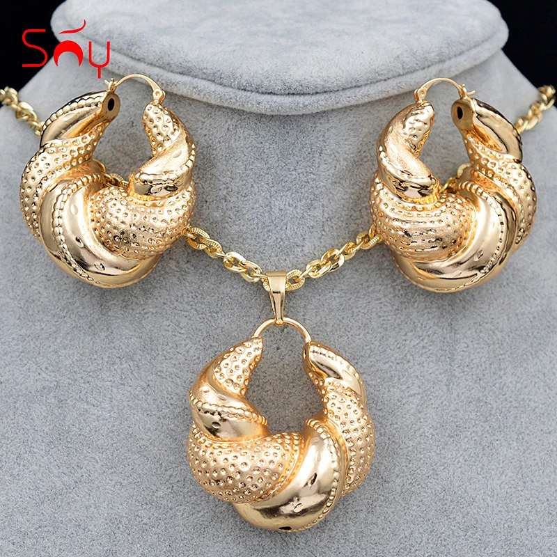 Sunny Jewelry Women Big Jewelry Sets Necklace Earrings Pendant Romantic Geometric Jewelry For Wedding Copper Jewelry Findings Sunny Jewelry Women Big Jewelry Sets Necklace Earrings Pendant Romantic Geometric Jewelry For Wedding Copper Jewelry Findings