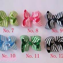 320 шт 3,5 дюймов Бутик волос банты Девушки аксессуары для волос смешанные цвета