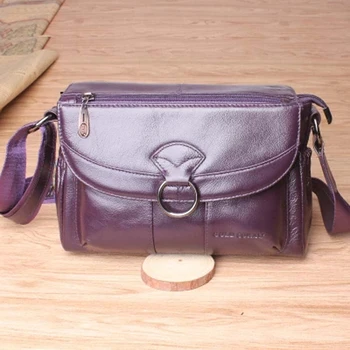 

2018 New Gold Coral Women Messenger Bags ladies Genuine Leather Women's Shoulder Bag Female Crossbody Bags Leather Travel Bag