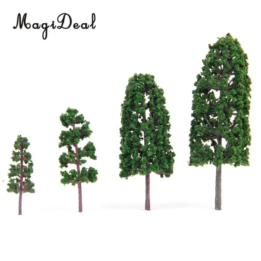 20x Pine Trees Model Train Park Street Railroad Layout Village Scenery Wargame Diorama Accs 1:100-1:300 HO N Scale