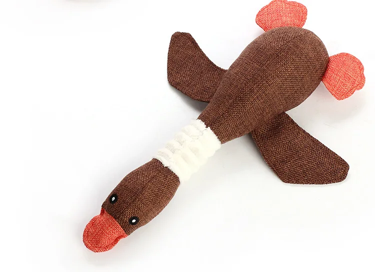 ANSINPARK lovely cat cat dog dog chew toy animal toy stuffed animal squirrel bite cloth fabric cartoon wild goose squeak toy j66 - Цвет: 2