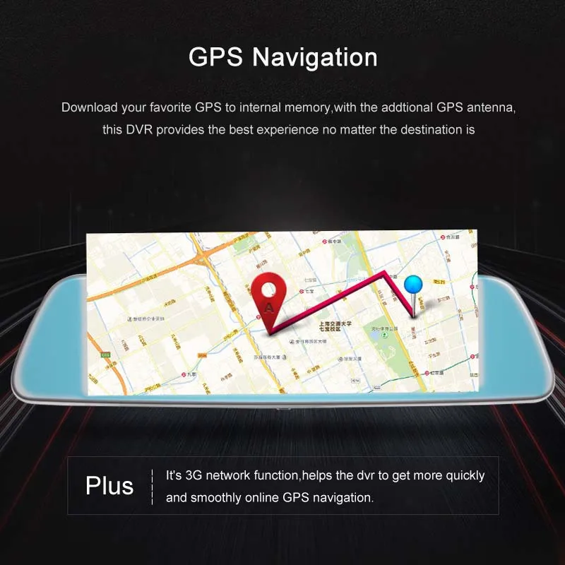 Автомобильный видеорегистратор ANSTAR 7 дюймов 3G GPS навигатор Android зеркало заднего