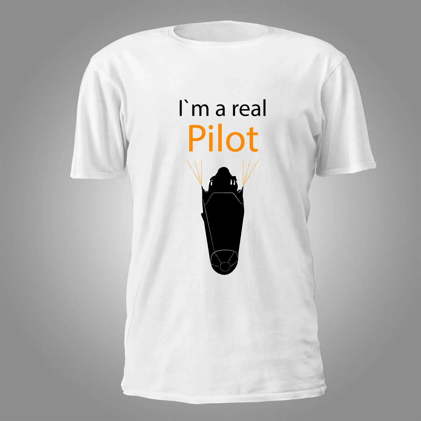 

2019 New Summer Casual Men T-shirt Paragliding T-Shirt - I`m a real