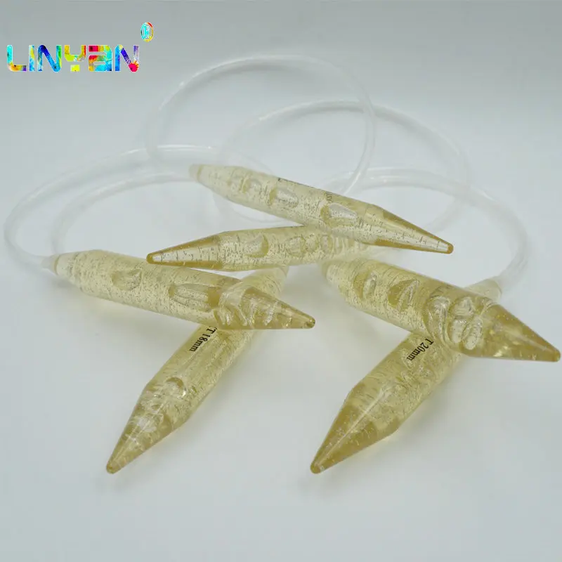 3 pieces 15mm 18mm 20mm crystal acrylic Knitting Needles Circular Pins