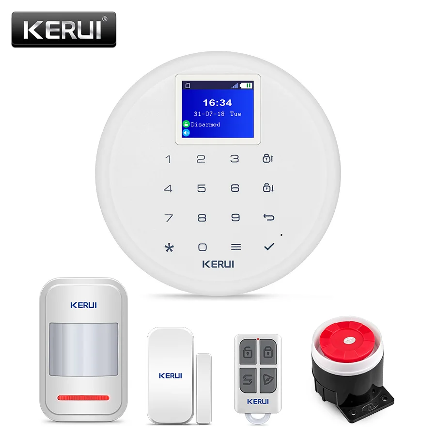KERUI, новая модель G17, беспроводная система домашней безопасности, GSM сигнализация, iPhone, IOS, Android, приложение, управление, экономичные комплекты охранной сигнализации