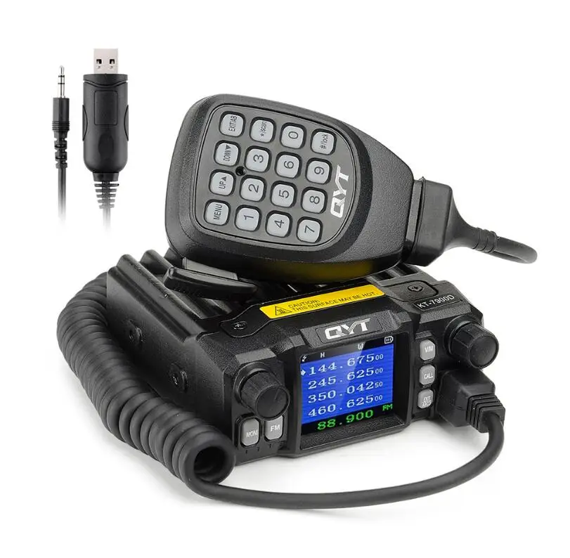 QYT KT-7900D 4 полосы Vechile двухстороннее радио + USB кабель для программирования band 25 Вт