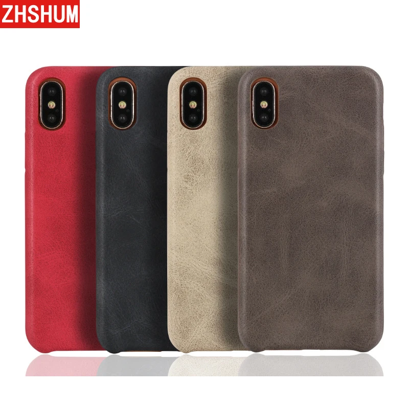 Роскошный Ретро Чехол для Iphone XS MAX XR X 8 Plus 7 Официальный чехол из искусственной