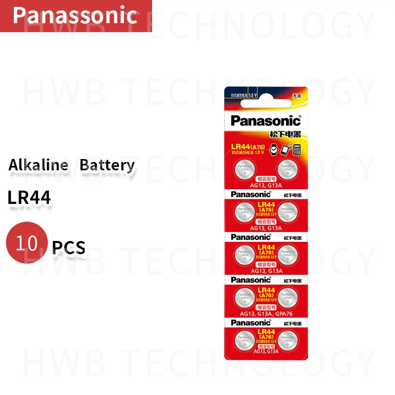 Аккумуляторы PANASONIC LR44 A76 AG13 0% Hg SR1154 357 LR 44 1 5 в 10 шт./1 упаковка аккумуляторы для