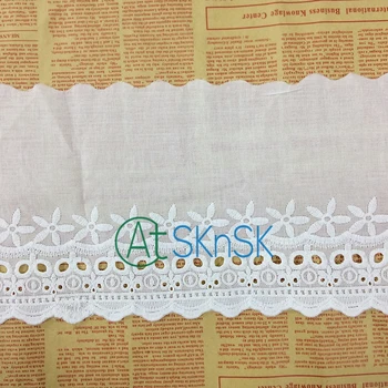 

15.5CM Plain White DIY Hollow Lace Trim Sew Handmade Stretch Lace Ribbons Water Soluble Clothing Blouse Skirt Decor Woven Lace