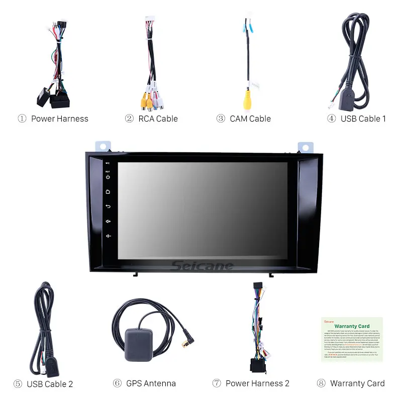 REPRODUCTOR DE Radio Seicane Android 81 para coche navegación estéreo GPS para 2000-2011 Mercedes B