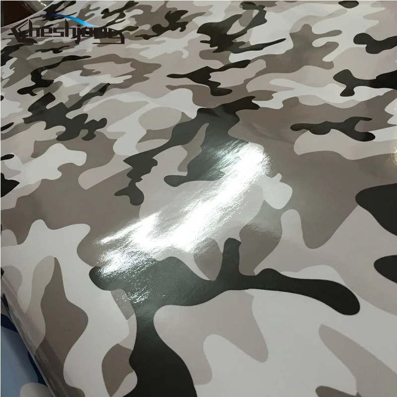 Cheshjong Снежный скутер камуфляж винил обертывание черный белый граффити Печатный