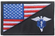 EMT звезда жизни/США флаг вышивка нашивка для поддержания боевого духа патчи фельдшер медик медицинская помощь крест эмблема значок - Цвет: Безникелевый белый
