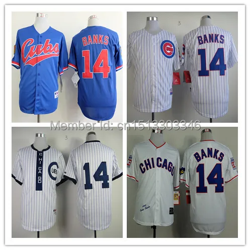 Cheap Chicago Cubs jersey #14 Ernie Banks Authentic men baseball Stitched Logo Size M-XXXL Accpet Mix Order | Спорт и развлечения