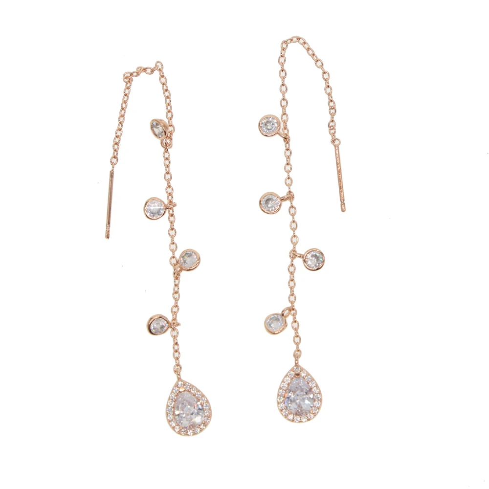 9 colors water drop earring 2018 latest design girl women ladies Romentic Gorgeous jewelry cz drop charm fashion ear jewelry