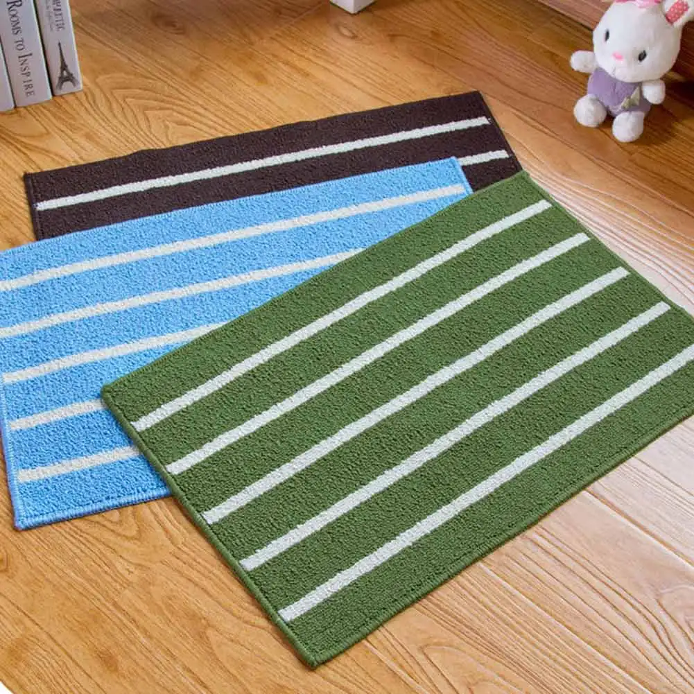 1Pc Classic Absorbent Non slip Striped Kitchen Bathroom Mat Doormat Rug
