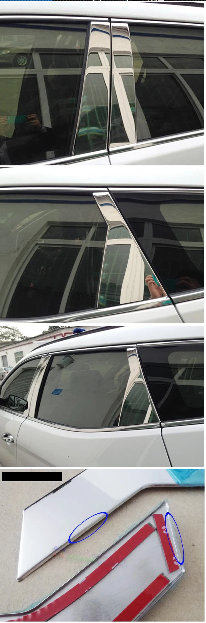 Lsrtw2017 304 нержавеющая сталь окна автомобиля планки для hyundai santa fe 2013 3rd поколения