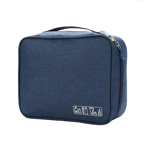 Navy blue A Для женщин для путешествий, органайзер для хранения косметики Чехол женский помада для губ, подводка для глаз, туалетных принадлежностей, сумка Чемодан аксессуары оптом Лот - Цвет: Navy blue A