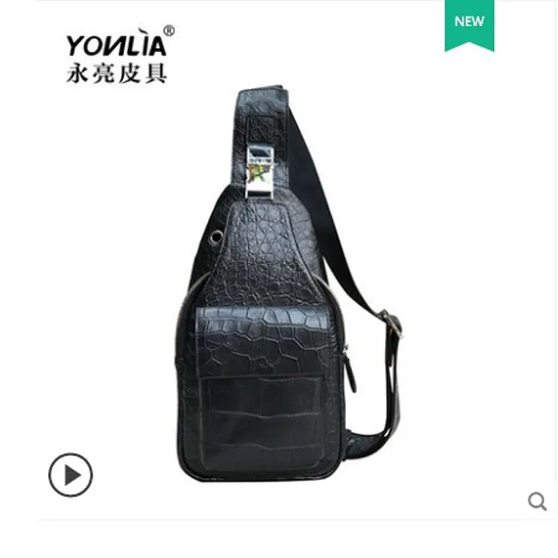 

Yongliang leather new style crocodile man bag fashionable personality bag leather single shoulder men bag