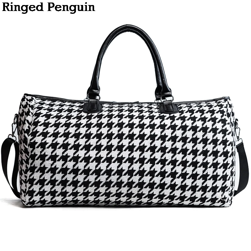 

Ringed Penguin Women Travel Bags 2018 Fashion Large Capacity Waterproof Luggage Duffle Bag Casual Travel Bags