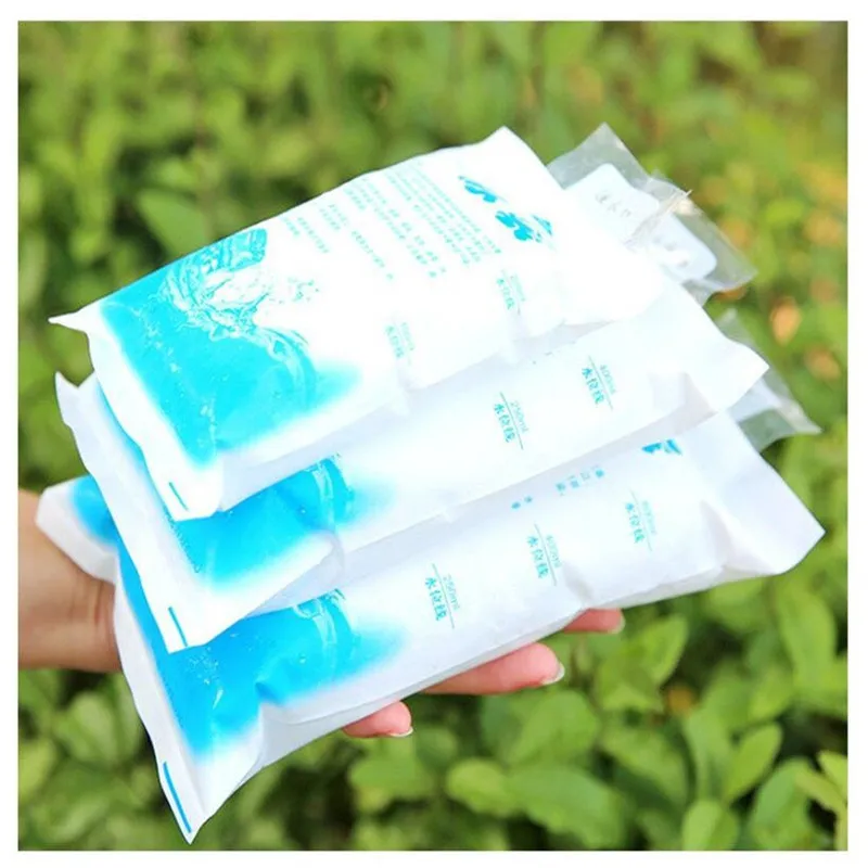 

New 10PCS 400ML Reusable Plastic Cooler Bag Food Storage Ice Gel Packs Food Wine Cooler Bags Physical Cold Therapy Cooling Pack