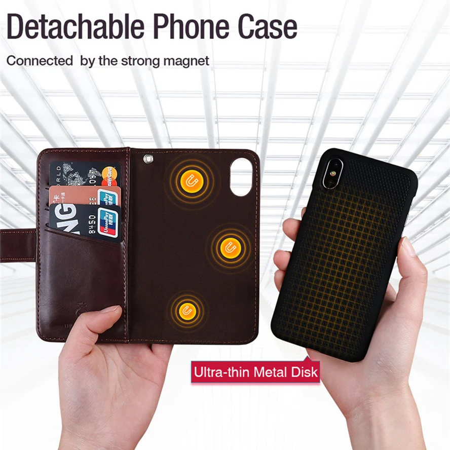 

Musubo Case For iphone X Luxury Wallet Cases for iphone 8 Plus 7 6s Plus Leather Cover 6 Plus Flip Coque Capa phone bag Business