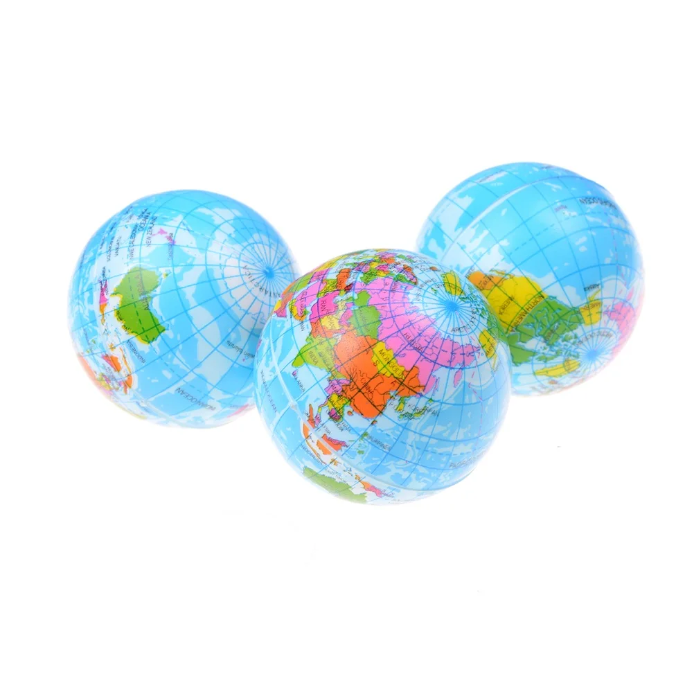 1 шт., модная забавная мягкая карта мира Земли, глобус, пена, облегчение стресса, прыгающий мяч, карта с гигрографией, обучающий мяч, сжимающий руку