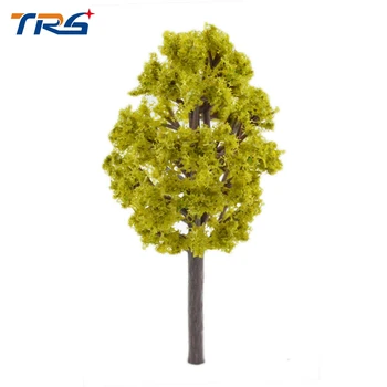 

6cm-10cm Miniature landscape Model Color Tree Yellow Green Plastic Sclae For Train Scenery Layout Simulation scenario