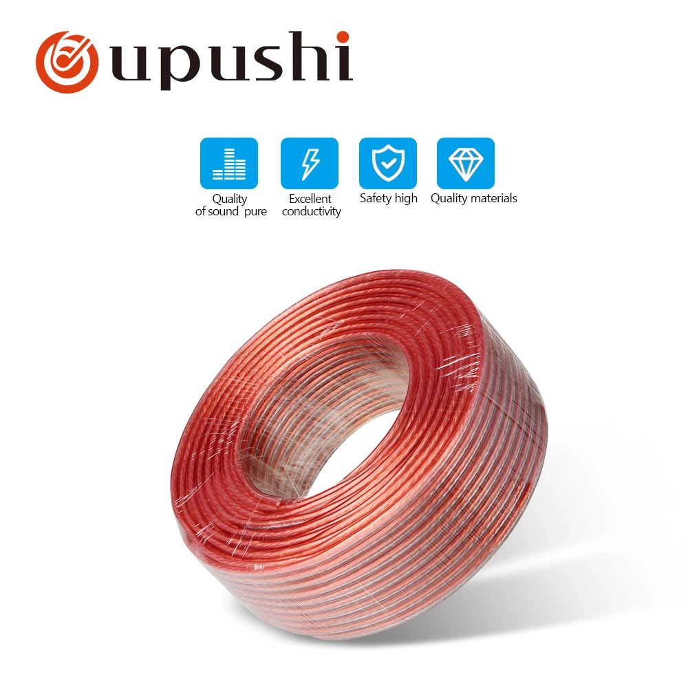 Oupushi аудио кабель для колонок качественный алюминиевый усилитель динамик провод громкоговоритель кабельные разъемы