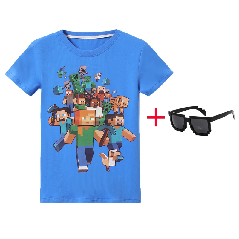 Minecrafts Popular Roblox Boy Clothes Summer Kids T Shirts Tops Baby Girls Boys Short Sleeved Shirts Animal T Shirt Clothing - 