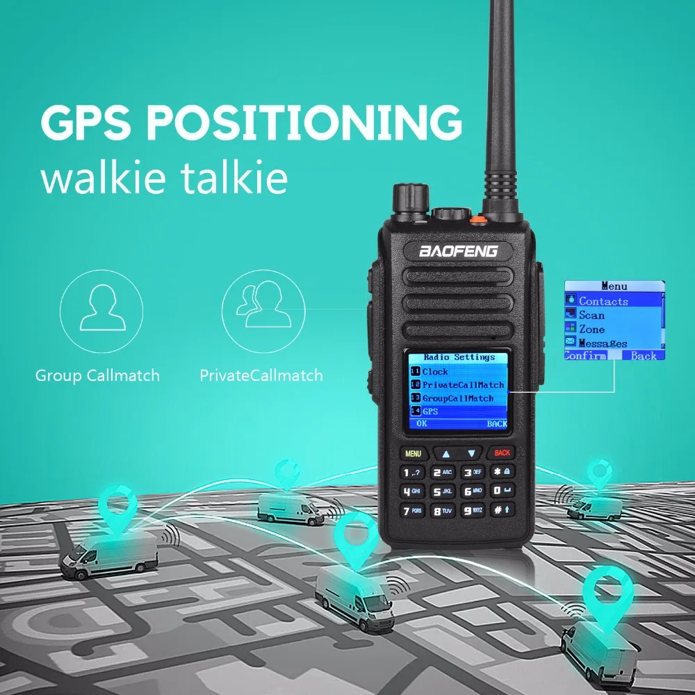 Baofeng dmr DM-1702 gps иди и болтай walkie talkie “иди и запись голоса vhf uhf приемно-передающая радиоустановка UV dual band 136-174& 400-470 МГц цифровое Любительское радио