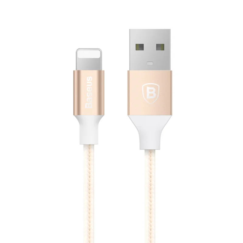 Baseus USB кабель для iPhone X 8 5 5S 6s 6 7 Мобильный телефон 2A кабель для быстрой зарядки кабель для синхронизации данных кабель для зарядного устройства для IOS 8 9 10 11 - Цвет: Золотой