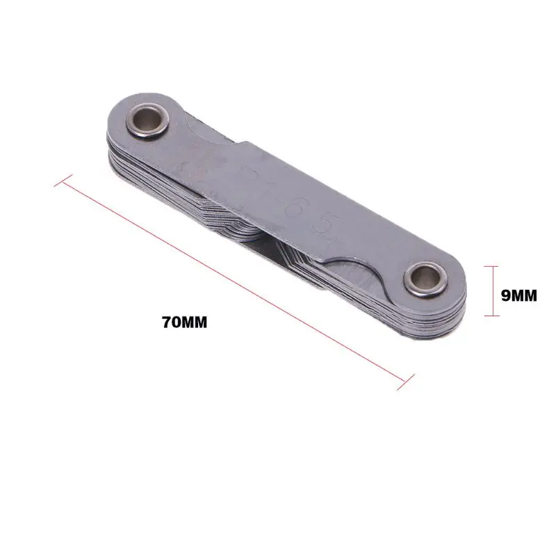 R1-6.5A7C10 Radius Gauge Fillet Gauge образец R Gauge с 1-6,5 лезвия диапазон для промышленных измерений Деревообработка Инструмент