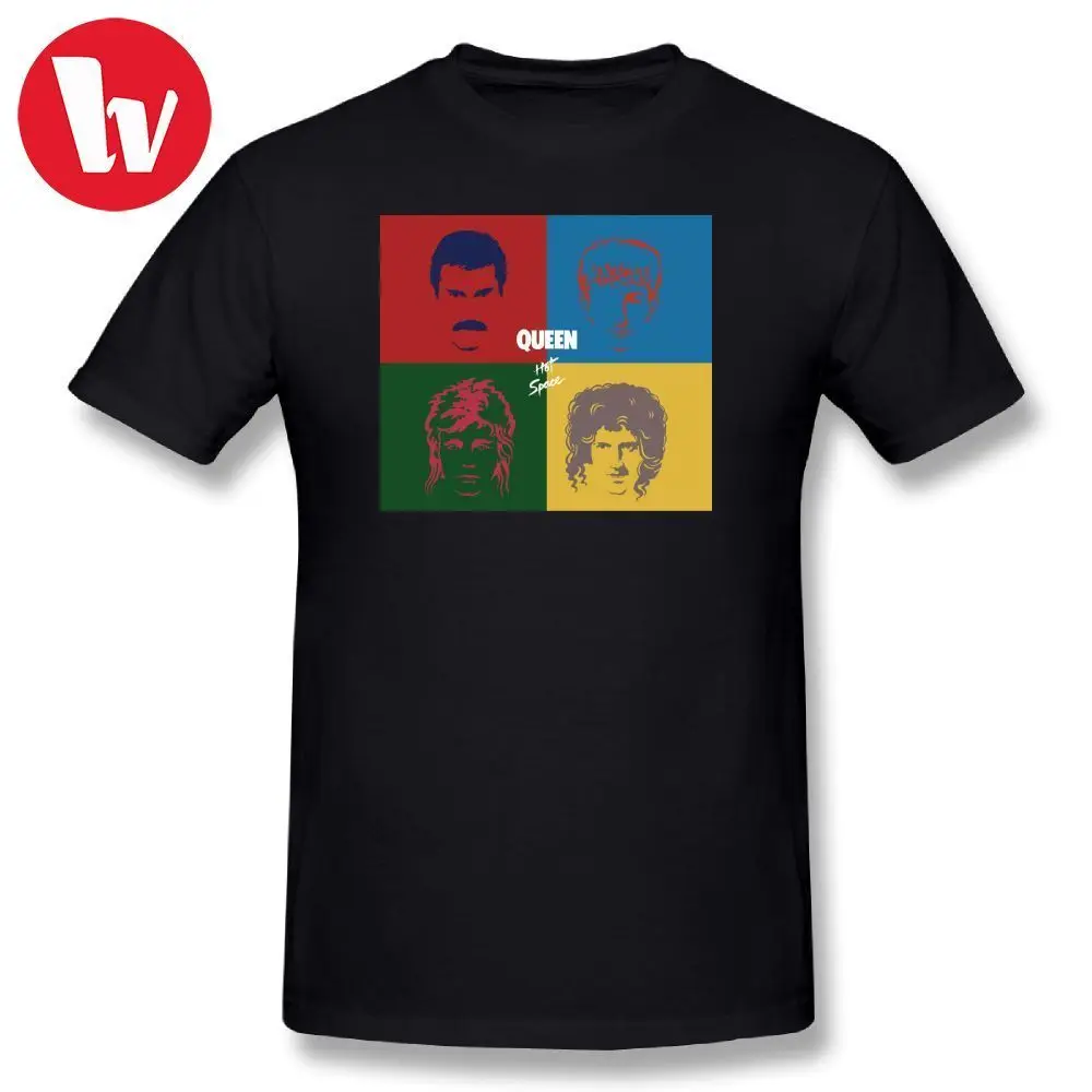 

Queen T Shirt Band Rock T-Shirt Men Queen - Hot Space Cartoon Print T Shirts 2018 Summer Short Sleeve Male Funny Music Tee Shirt
