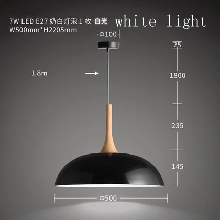 white light Современный подвесной светильник s, индивидуальный подвесной светильник в скандинавском стиле из кованого железа, подвесной светильник для коридора, ресторана, 1 лампа с крышкой, декоративный светильник ing - Цвет корпуса: white light