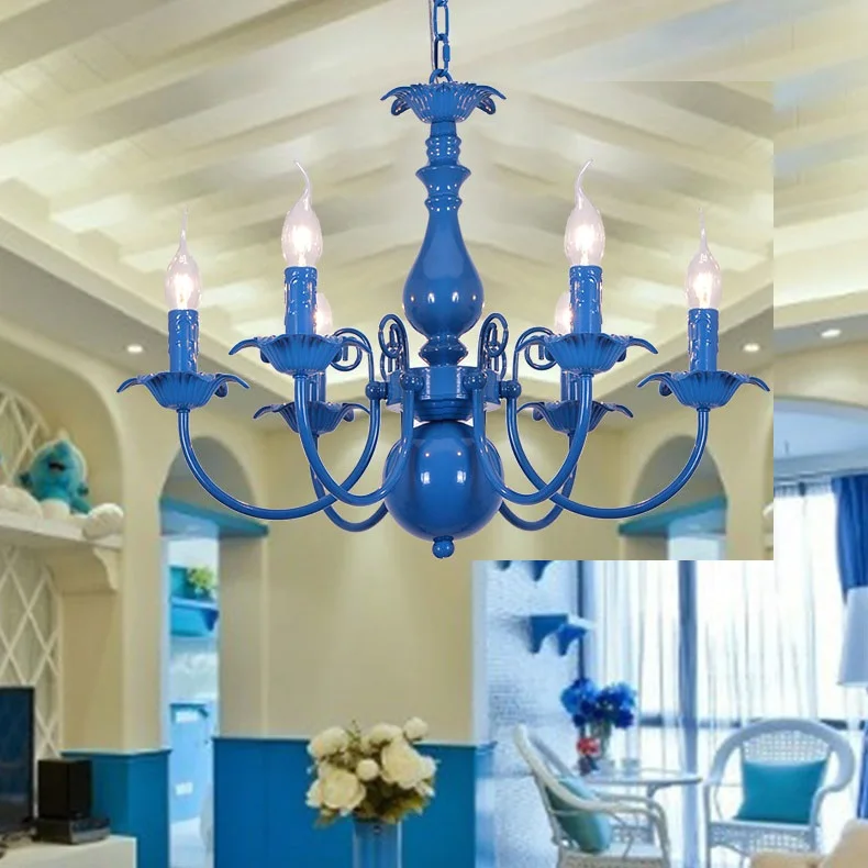 

A1 American pastoral village Tieyi chandelier retro Scandinavian minimalist living room bedroom dining study lamps special ZX11
