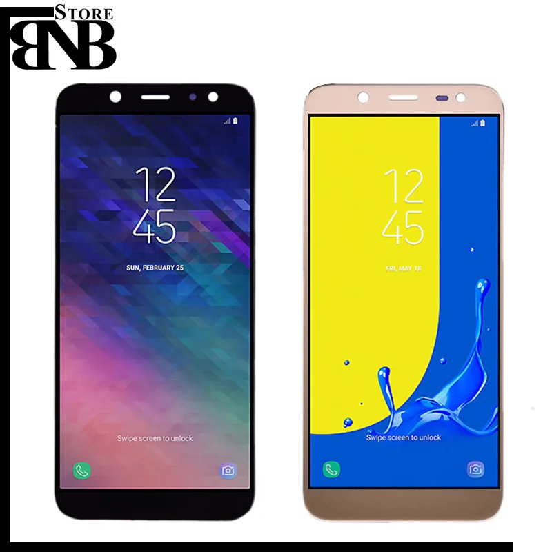 Для SAMSUNG Galaxy A6 2018 A600 J6 J600 ЖК-дисплей Дисплей Сенсорный экран Digitizer Ассамблеи A600F A600FN