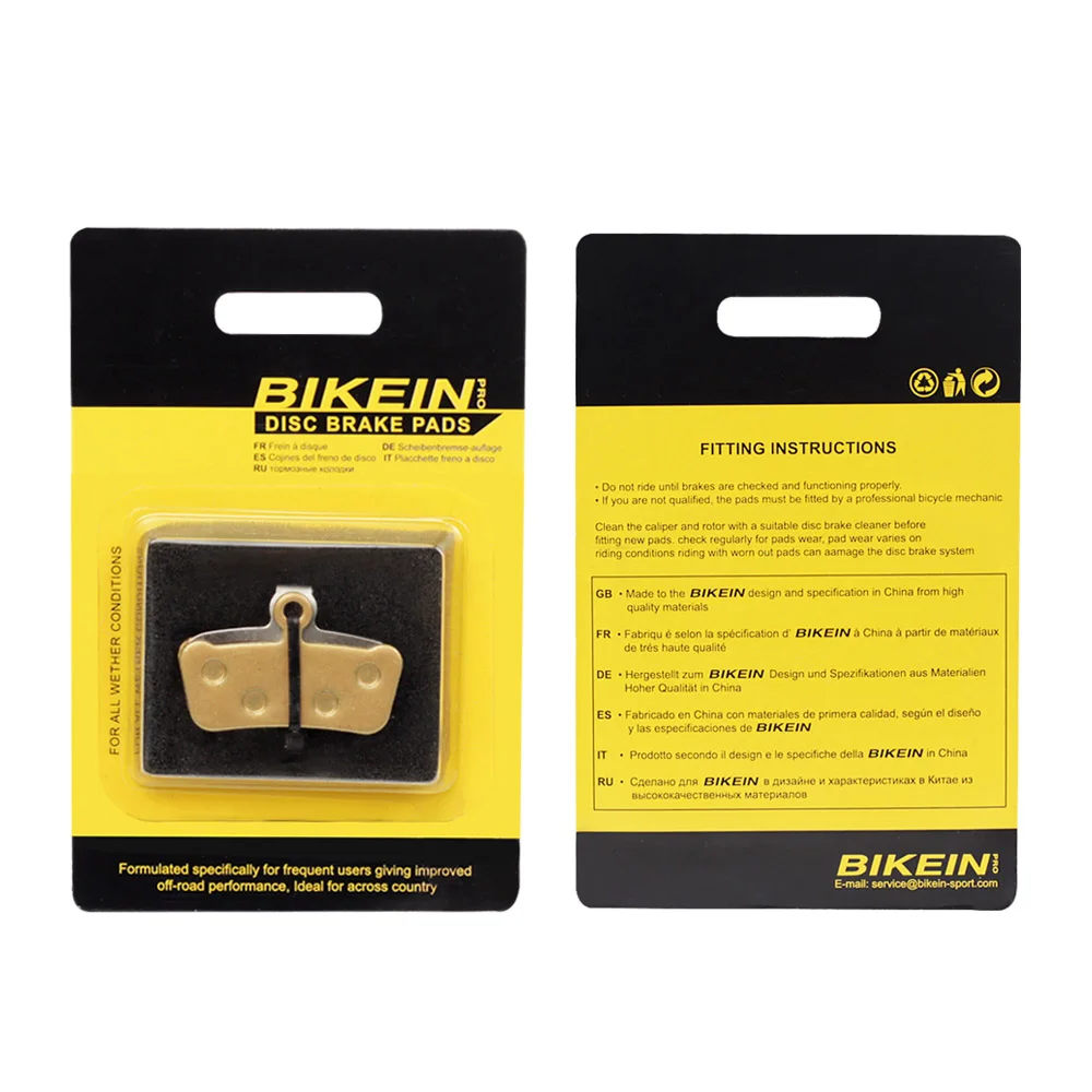 Bikein 2 пары Велосипедный спорт металлический диск Тормозные колодки для SRAM руководство РКК/RS/R Avid XO E7 e9 trail 4 pistions гидравлический MTB велосипед Запчасти