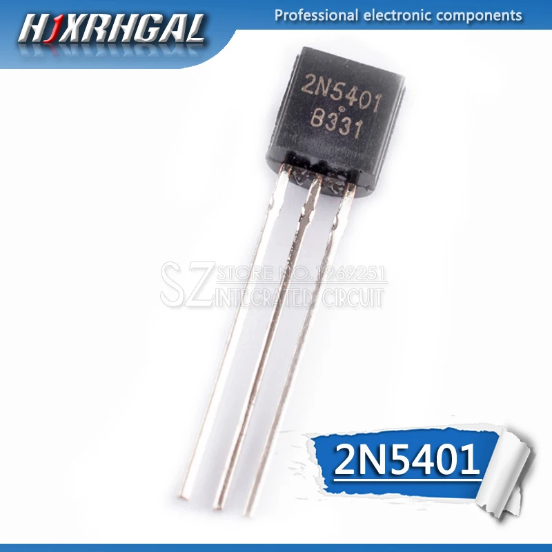 100 шт. 2N5401 TO-92 5401 TO92 0.3A 160V PNP Транзисторы | Электронные компоненты и принадлежности