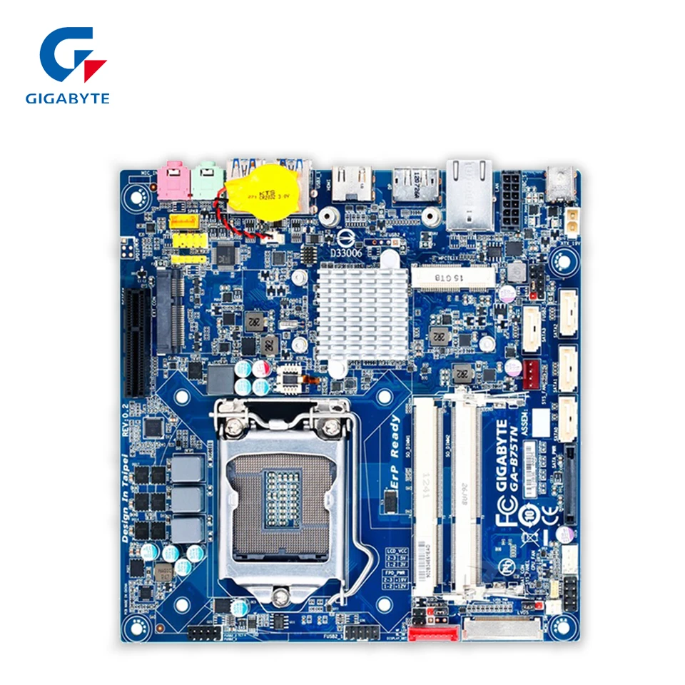 

Gigabyte GA-B75TN Desktop Motherboard B75TN B75 LGA 1155 Core i7 i5 i3 DDR3 8G SATA3 USB2.0 HDMI DP Mini-ITX
